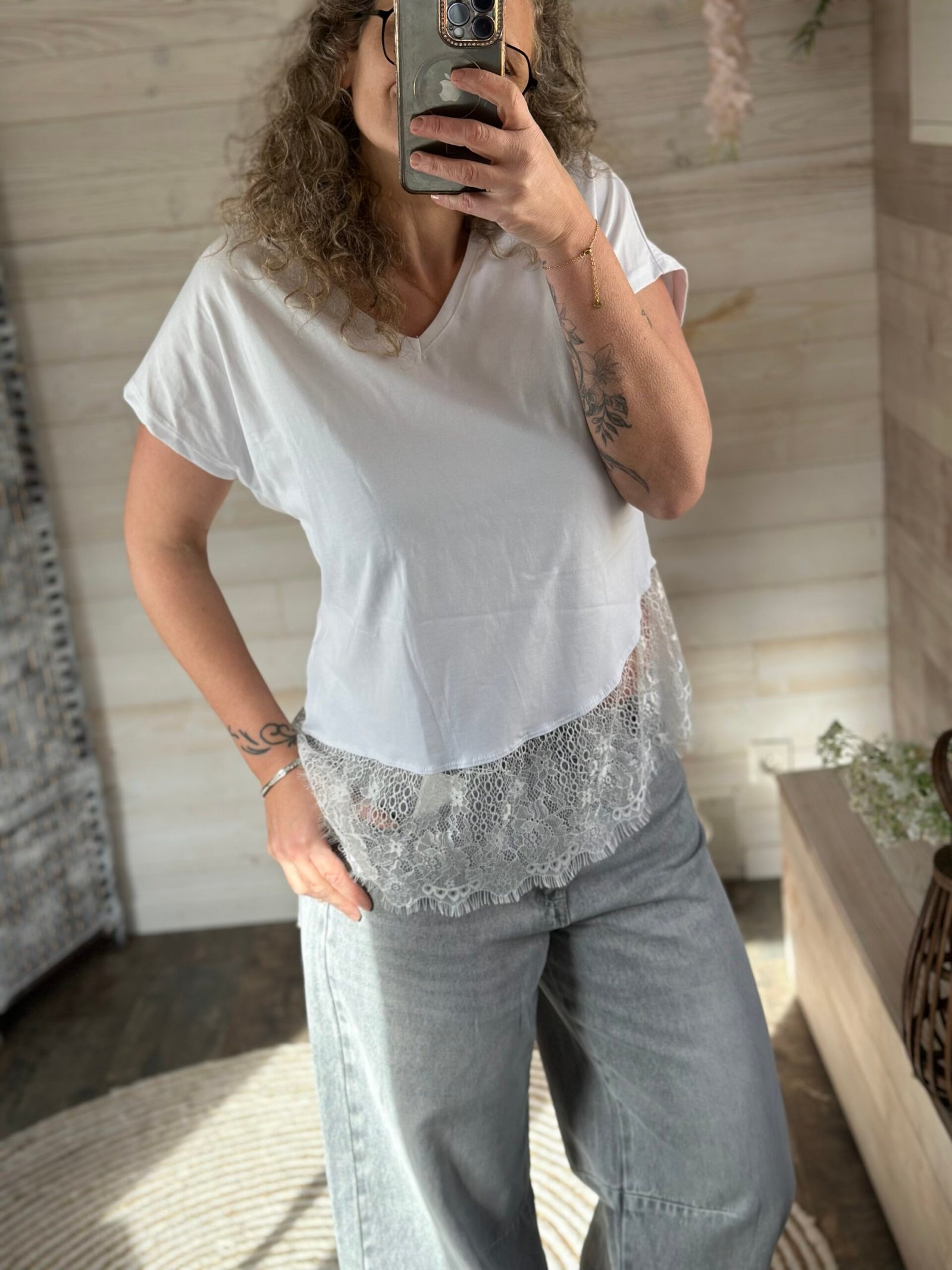 Tee shirt  dentelle