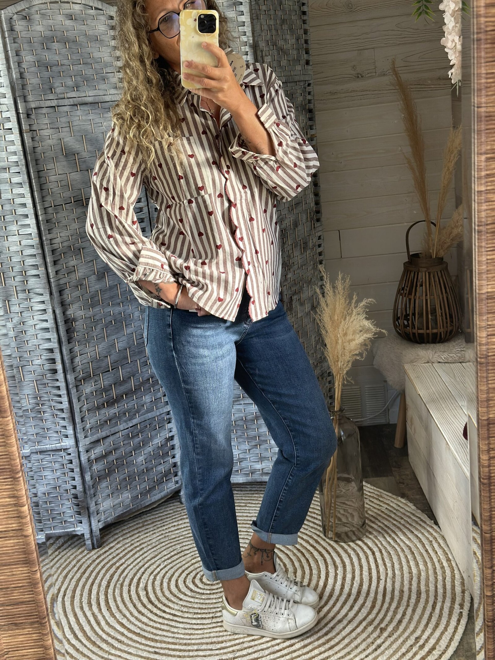 Jean Mom fit blue